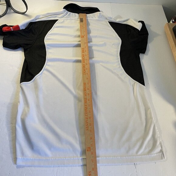 Ellesse Mens Red White Black  Polo Shirt Size Medium Tennis Italian - Picture 3 of 12